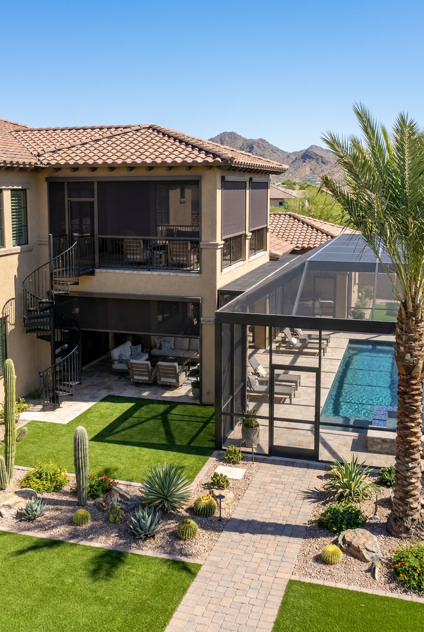 Cave Creek window screen and patio rescreening.